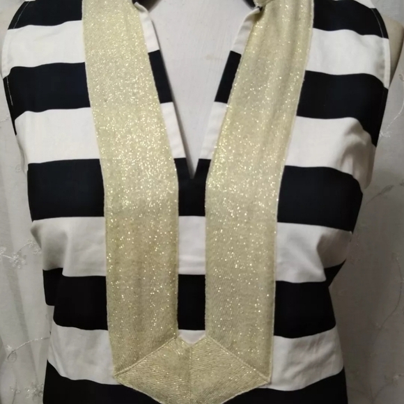 Sail to Sable Women’s Size Small Striped Sleeveless Tunic Dress Blue Nautical. - Picture 2 of 5